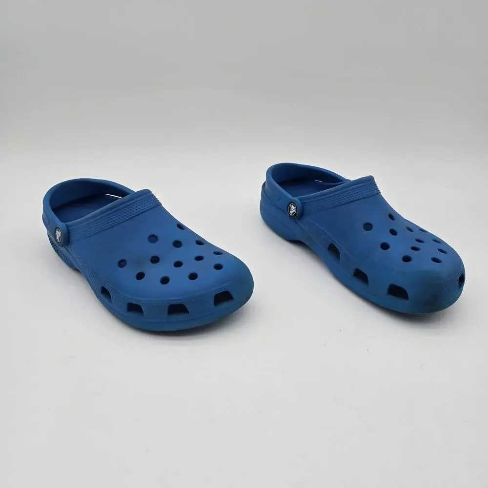 Crocs Sandals Womens 11 Mens Size 9 Blue Shoes Sport Adjustable Classic Cobalt